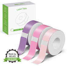 Load image into Gallery viewer, NELKO Genuine P21 Label Maker Tape, Adapted Label Print Paper, 14x40mm (0.55"x1.57"),180 Tapes/Roll, 3-Roll,Solid color