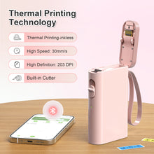 Load image into Gallery viewer, Nelko P21 Portable Bluetooth Label Printer,Pink