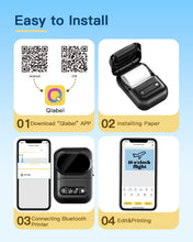 Load image into Gallery viewer, NELKO P110 Portable Bluetooth Label Makers,with 1 Roll Label, Black