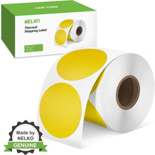 画像をギャラリービューアに読み込む, Nelko 2 Inch Yellow Circle Thermal Stickers Labels 750 Labels/Roll