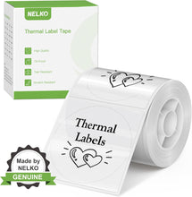 Load image into Gallery viewer, Nelko Labels for PM220, 2 inch (50mm) Round Thermal Label, 1 Roll of 150 Self-Adhesive Thermal Paper (Transparent)