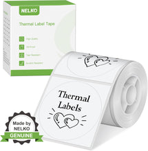 Load image into Gallery viewer, Nelko Labels for PM220, 2 inch (50mm) Round Thermal Label, 1 Roll of 150 Self-Adhesive Thermal Paper (White)
