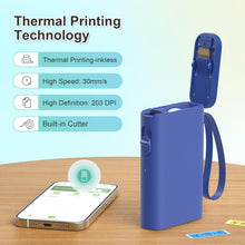 Lade das Bild in den Galerie-Viewer, Nelko P21 Portable Bluetooth Label Printer,Blue