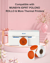 Load image into Gallery viewer, Nelko 2 Inch Orange Circle Thermal Stickers Labels 750 Labels/Roll