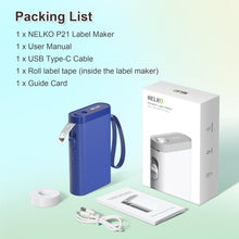 Lade das Bild in den Galerie-Viewer, Nelko P21 Portable Bluetooth Label Printer,Blue