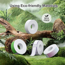 Load image into Gallery viewer, NELKO Genuine P21 Label Maker Tape, Adapted Label Print Paper, 14x40mm (0.55"x1.57"),180 Tapes/Roll, 3-Roll,Green Series Border Theme Tape