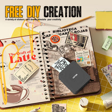 Load image into Gallery viewer, Nelko PM230 Bluetooth Sticker Printer – Portable Mini Sticker Maker with 3 Rolls Paper, Compatible with Phone & Tablet, Multiple Templates, Black