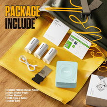 Lade das Bild in den Galerie-Viewer, Nelko PM230 Bluetooth Sticker Printer – Portable Mini Sticker Maker with 3 Rolls Paper, Compatible with Phone & Tablet, Multiple Templates, Green