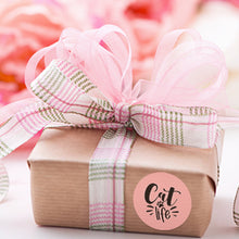 Lade das Bild in den Galerie-Viewer, NELKO 2 Zoll rosa Kreis-Thermoaufkleber-Etiketten 750 Etiketten/Rolle