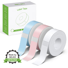 Load image into Gallery viewer, NELKO Genuine P21 Label Maker Tape, Adapted Label Print Paper, 14x40mm (0.55&quot;x1.57&quot;),180 Tapes/Roll, 3-Roll,Solid color
