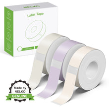 Load image into Gallery viewer, NELKO Genuine P21 Label Maker Tape, Adapted Label Print Paper, 14x40mm (0.55&quot;x1.57&quot;),180 Tapes/Roll, 3-Roll,Solid color

