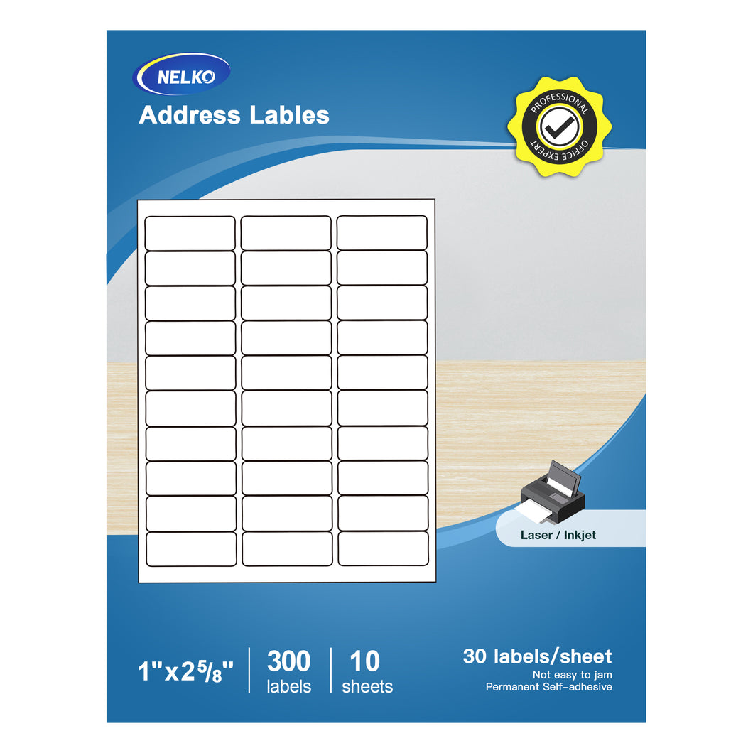 Address Labels, NELKO 1 address-labels-nelko-1-x-2-5-8-shipping-address-labels-for-laser-nelkoprint
