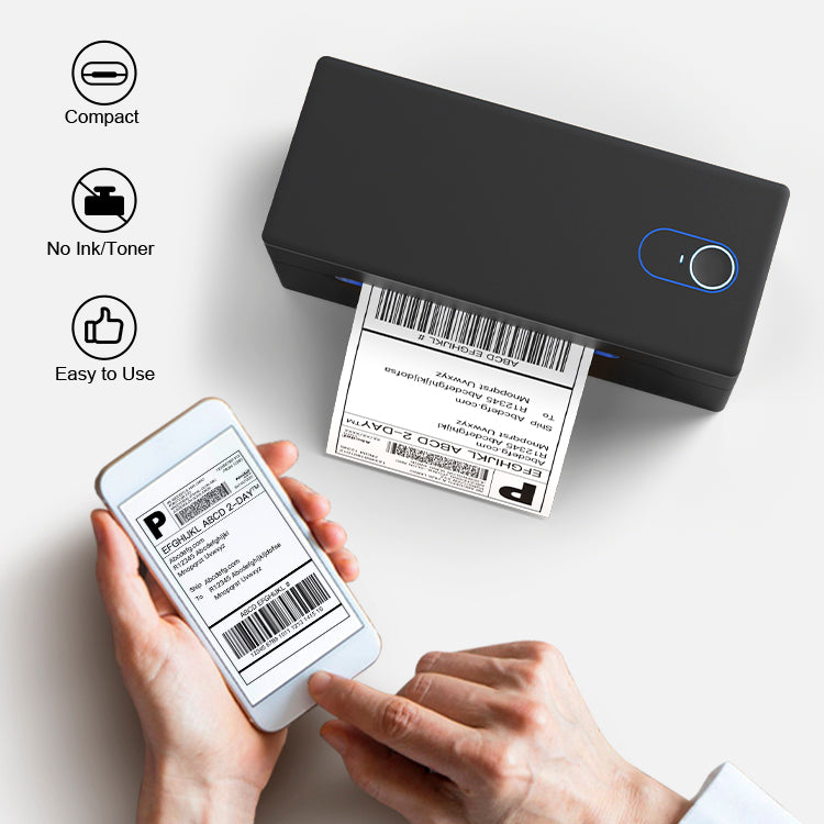 Etiketprinter, Bluetooth thermische printer, 4x6 verzendlabelprinter, thermische labelprinter, desktop of telefoon, compatibel met iPhone, Android, Windows, Mac, Chromebook, , Ebay, UPS.USPS Etiketprinter, Bluetooth thermische printer, 4x6 verzendlabelprinter, thermische labelprinter, desktop of telefoon, compatibel met iPhone, Android, Windows, Mac, Chromebook, , Ebay, UPS.USPS