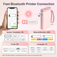 Load image into Gallery viewer, Nelko P21 Portable Bluetooth Label Printer,Pink
