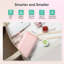 Load image into Gallery viewer, Nelko P21 Portable Bluetooth Label Printer,Pink
