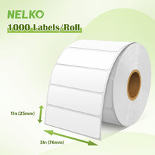Load image into Gallery viewer, Nelko Genuine 3&quot; x 1&quot; Direct Thermal Label, 1000 Labels (Commercial Grade)

