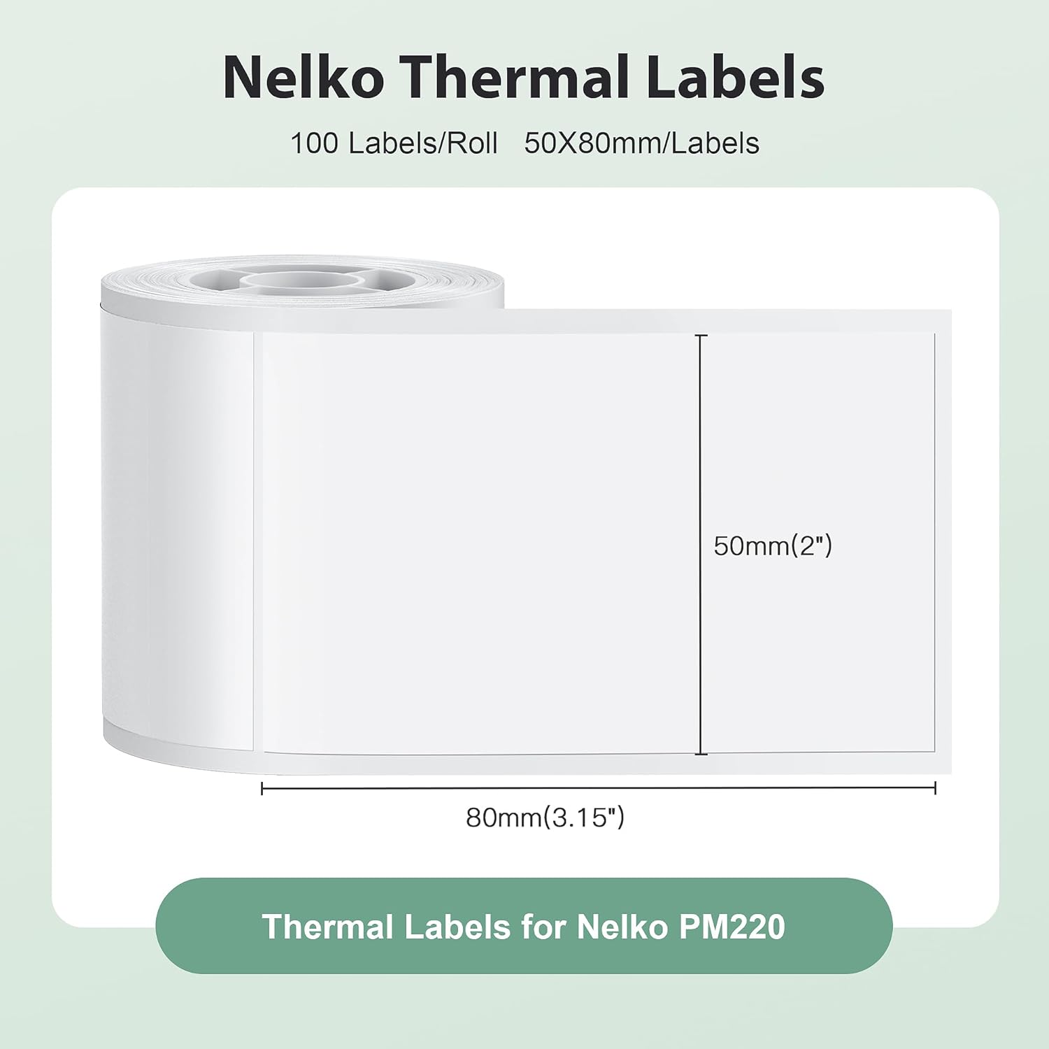 Green Circle Thermal Stickers For Shipping And Organization Misofuki 2 ...