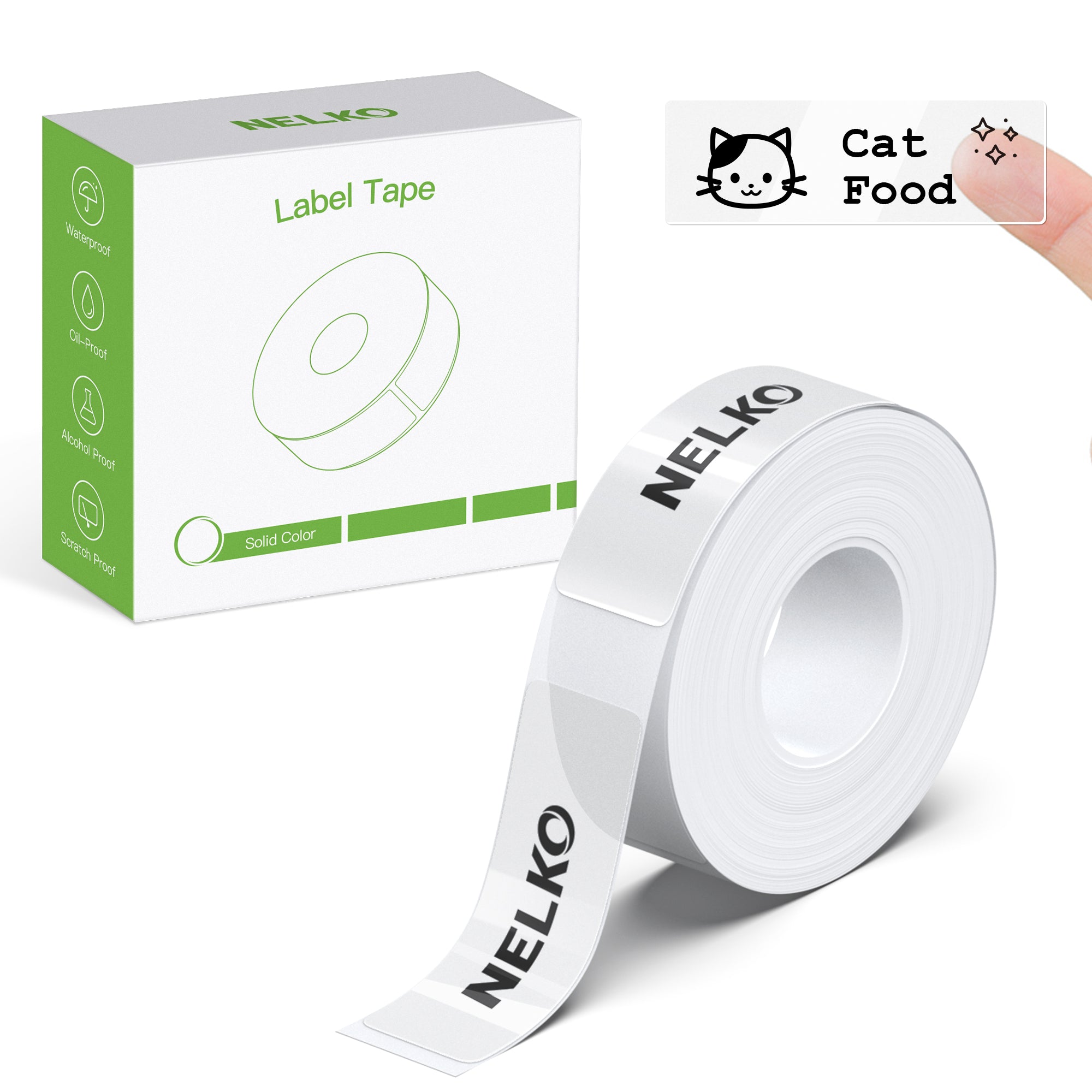 NELKO P21 Adapted Label Print Paper,14x40mm (0.55"x1.57"),180 Labels/Roll