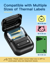 Load image into Gallery viewer, NELKO P110 Portable Bluetooth Label Makers，with 1 Roll Label, Black
