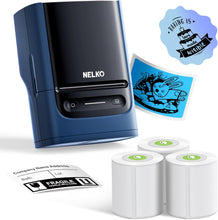 Load image into Gallery viewer, Nelko Label Maker Machine with Tape, PM220 Bluethooth Label Printer, 2 Inch Portable Thermal Printer for Small Business, Address, Logo, Clothing, Sticker Printer for Phones &amp; PC, Deep Blue
