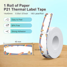 Load image into Gallery viewer, Nelko Genuine P21 Birthday 2.0 Label Maker Tape, Adapted Label Print Paper, 14x40mm (0.55&quot;x1.57&quot;),  Multipurpose of P21 Label Maker, 180 Tapes/Roll, 1 Roll
