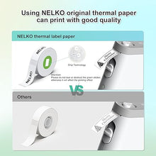 Load image into Gallery viewer, NELKO Genuine P21 Label Maker Tape, Adapted Label Print Paper, 14x40mm (0.55&quot;x1.57&quot;), Gradient Pink Blue Green Standard Laminated Labeling Replacement, Multipurpose of P21, 180 Tapes/Roll, 3-Roll, Gradient Pink/Blue/Green
