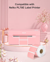 Lade das Bild in den Galerie-Viewer, NELKO 2 Zoll rosa Kreis-Thermoaufkleber-Etiketten 750 Etiketten/Rolle 
