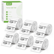 Load image into Gallery viewer, Nelko PM220 Label Maker, 1.57&#39;&#39; x 1.18&#39;&#39; (40x30mm) Thermal Sticker Label, 6 Roll of 230 Self-Adhesive Thermal Paper (White)
