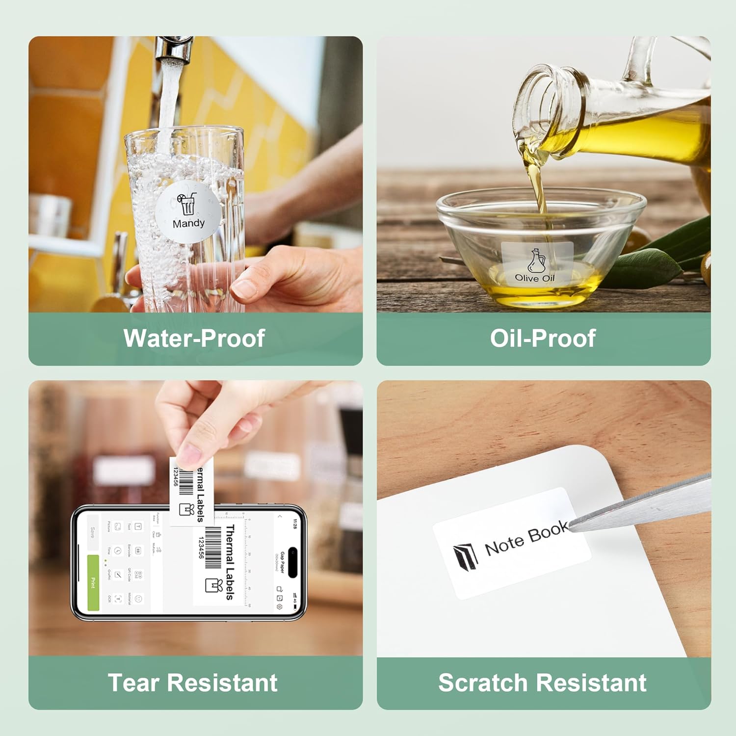 Nelko Labels for PM220, 2 inch (50mm) Round Thermal Label, 1 Roll of 150 Self-Adhesive Thermal Paper Pink Marble