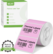画像をギャラリービューアに読み込む, Nelko Labels for PM220, 1.57&#39;&#39; x 1.18&#39;&#39; (40x30mm) Thermal Sticker Label, 1 Roll of 230 Self-Adhesive Thermal Paper (Pink)
