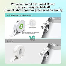 Load image into Gallery viewer, Nelko P21 Label Maker Tape, 15x40mm (0.59&quot;x1.57&quot;) Self-Adhesive Label Compatible with P21 Label Maker for Home/Office/School, 180 Labels/Roll, White
