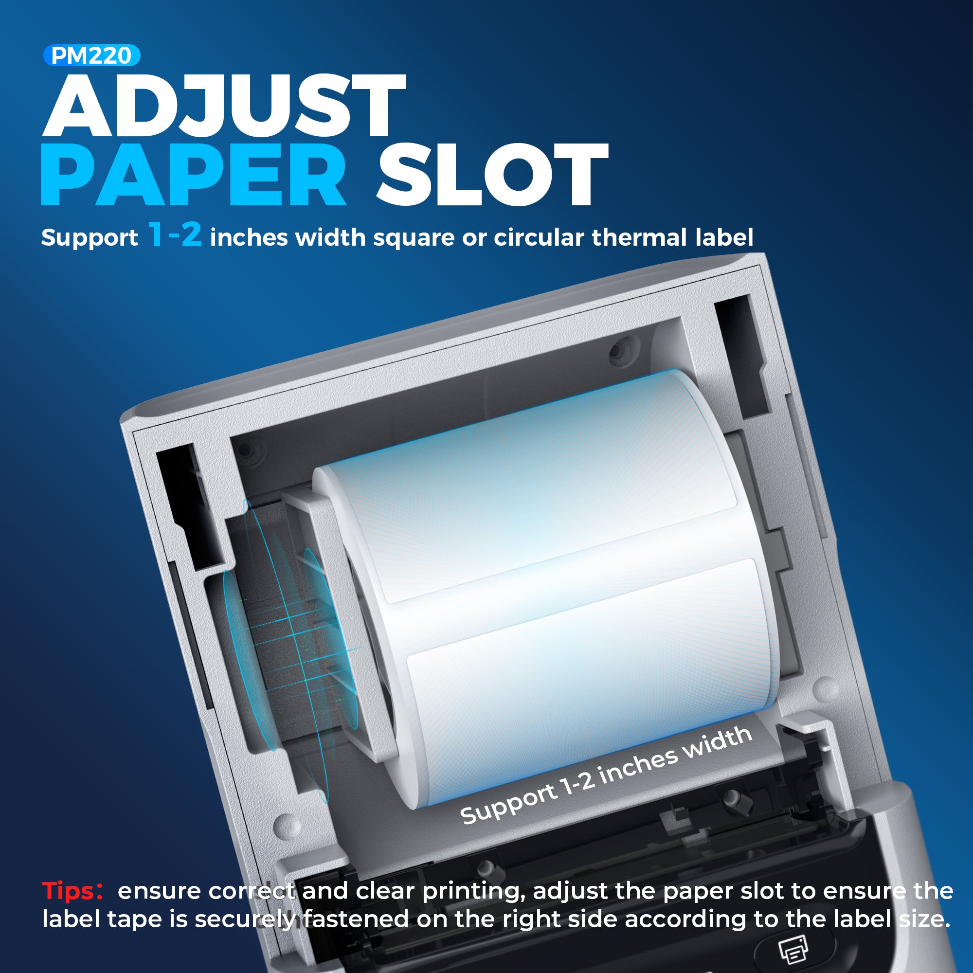 Nelko PM220 Portable Bluethooth Label Makers (with 50x30mm Label