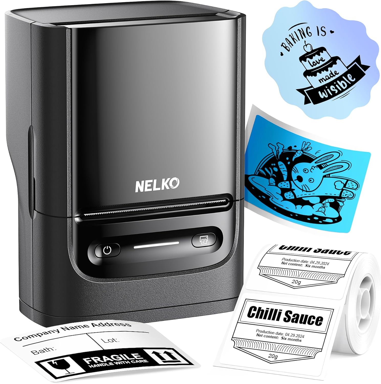Nelko Label Maker Machine With Tape PM220 Bluethooth Label Printer 2 Nelko label maker machine with tape pm220 bluethooth label printer 2