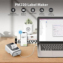 Load image into Gallery viewer, Nelko PM220 Bluethooth Label Makers, 2 Inch Bluethooth Protable Thermal Label Printers for Phone &amp; PC, Easy to Use for Office, Home, Label Maker Machine with 50x30mm Label Tape, White
