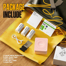 画像をギャラリービューアに読み込む, Nelko PM230 Bluetooth Sticker Printer – Portable Mini Sticker Maker with 3 Rolls Paper, Compatible with Phone &amp; Tablet, Multiple Templates, Pink
