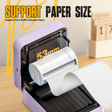 Load image into Gallery viewer, Nelko PM230 Bluetooth Sticker Printer – Portable Mini Sticker Maker with 3 Rolls Paper, Compatible with Phone &amp; Tablet, Multiple Templates, Purple

