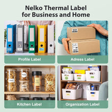 Load image into Gallery viewer, Nelko PM220 Label Maker, 1.57&#39;&#39; x 1.18&#39;&#39; (40x30mm) Thermal Sticker Label,, 3 Rolls of 230 Self-Adhesive Thermal Paper (White)
