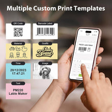 Load image into Gallery viewer, Nelko PM220 Label Maker, 1.57&#39;&#39; x 1.18&#39;&#39; (40x30mm) Thermal Sticker Label, 6 Roll of 230 Self-Adhesive Thermal Paper (White)
