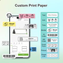 Load image into Gallery viewer, NELKO P21 Adapted Label Print Paper,14x40mm (0.55&quot;x1.57&quot;),180 Tapes/Roll, 3-Roll
