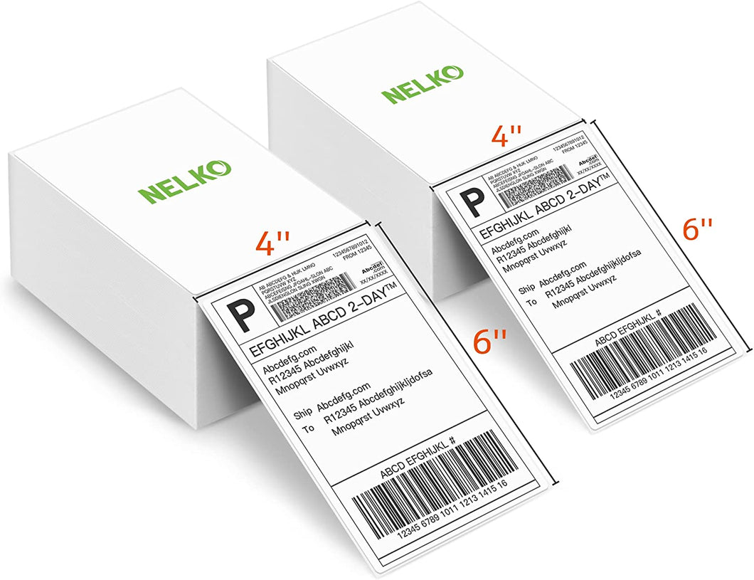 NELKO Thermal Direct Shipping Label (Pack of 1000 4x6 Fan-Fold Labels)