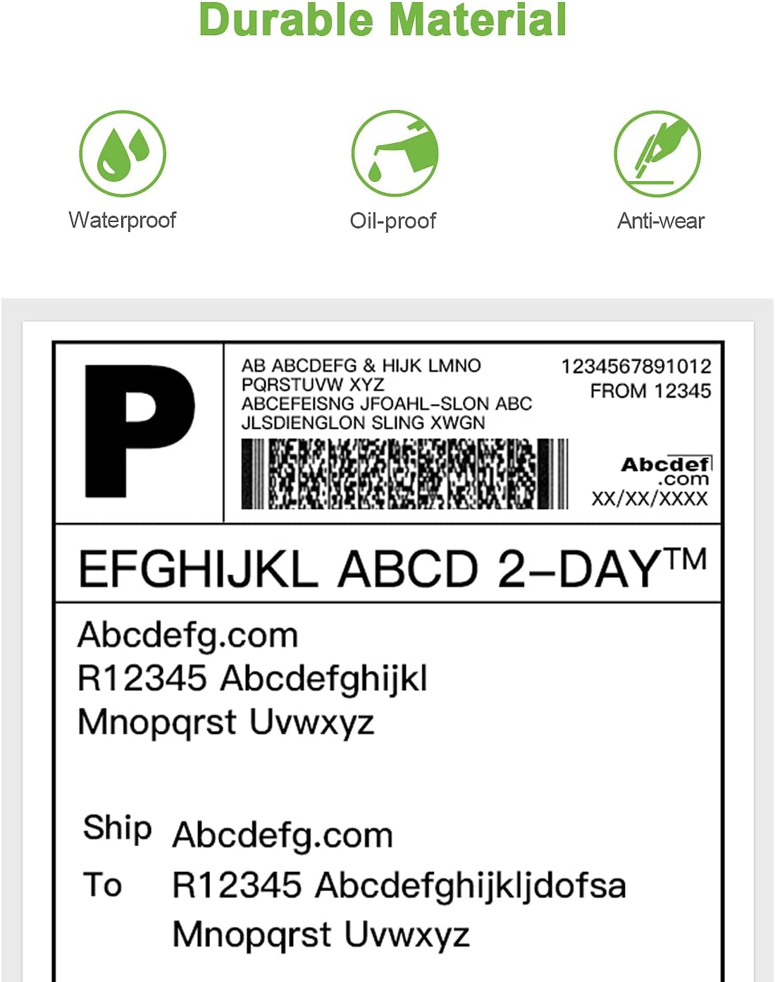 NELKO Thermal Direct Shipping Label (Pack of 500 4x6 Fan-Fold Labels)
